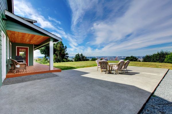 Backyard Concrete Paving in Garland